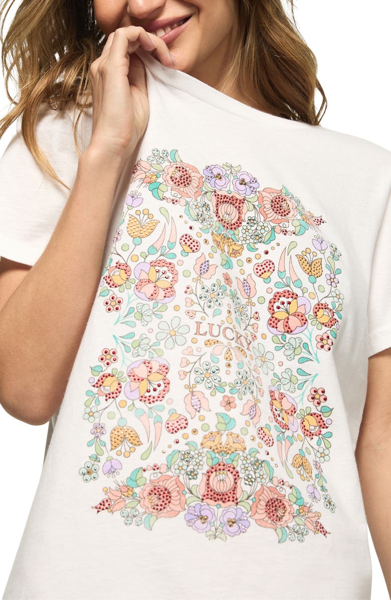 Lucky Brand Logo Graphic T-Shirt, Alternate, color, Bright White