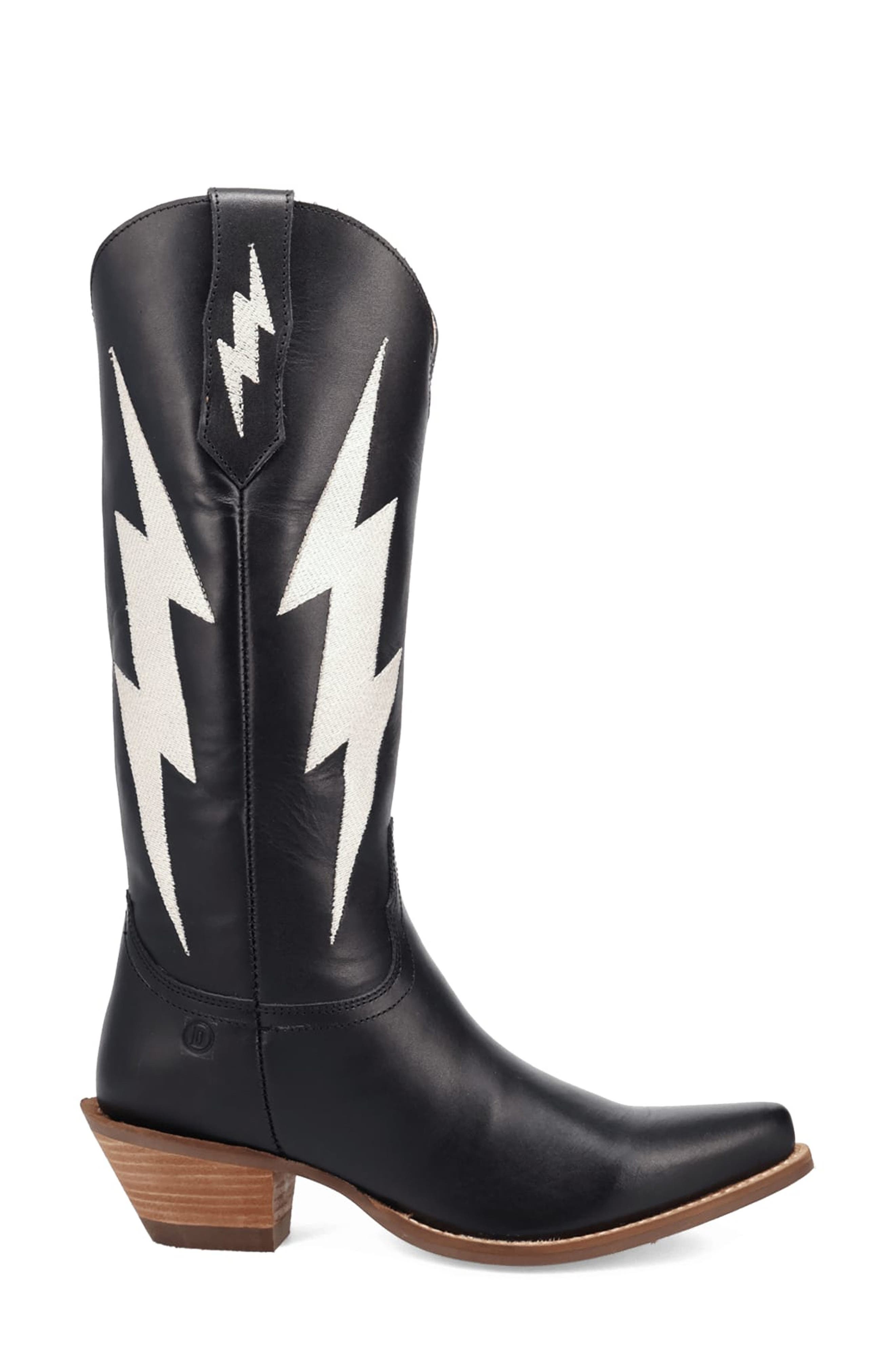 Dingo Thunderbolt Western Boot, Alternate, color, Black