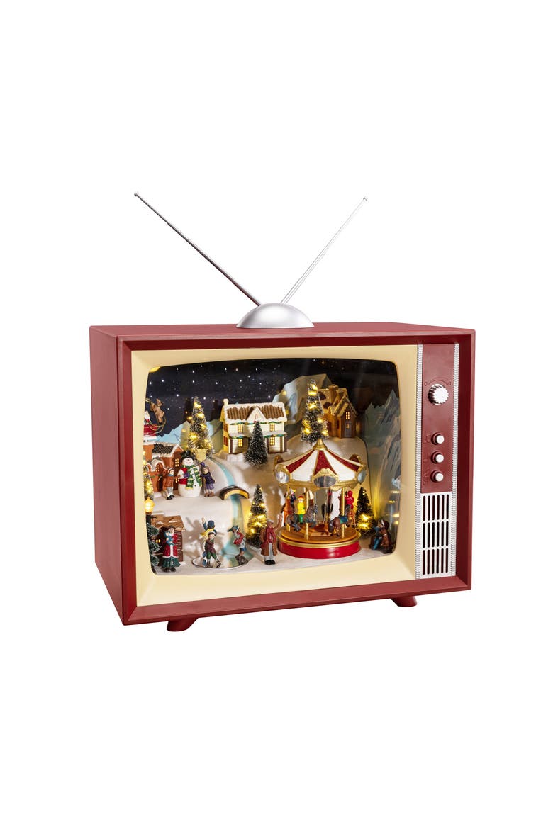 15 in. Animated Vintage Television, Alternate, color, Multicolor