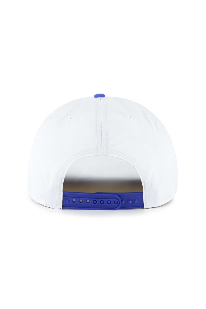 Men's '47 White/Royal Golden State Warriors Tribute Two-Tone Hitch Adjustable Hat, Alternate, color, White