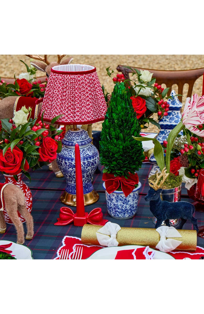 Mrs. Alice Lotus Lampshade, Alternate, color, Red