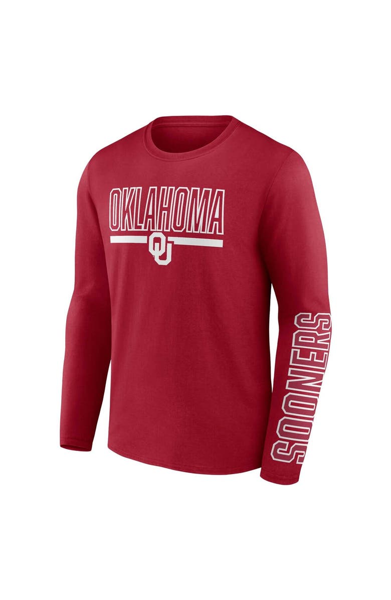 PROFILE Men's Profile Crimson Oklahoma Sooners Big & Tall Two-Hit Graphic Long Sleeve T-Shirt, Alternate, color, 