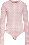 Givenchy Monogram 72 Mesh Fitted Bodysuit