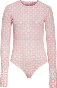 Givenchy Monogram 72 Mesh Fitted Bodysuit
