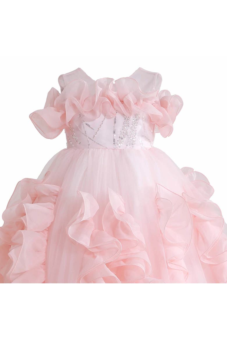 Avalora Ruffled Formal Dress, Alternate, color, Pink