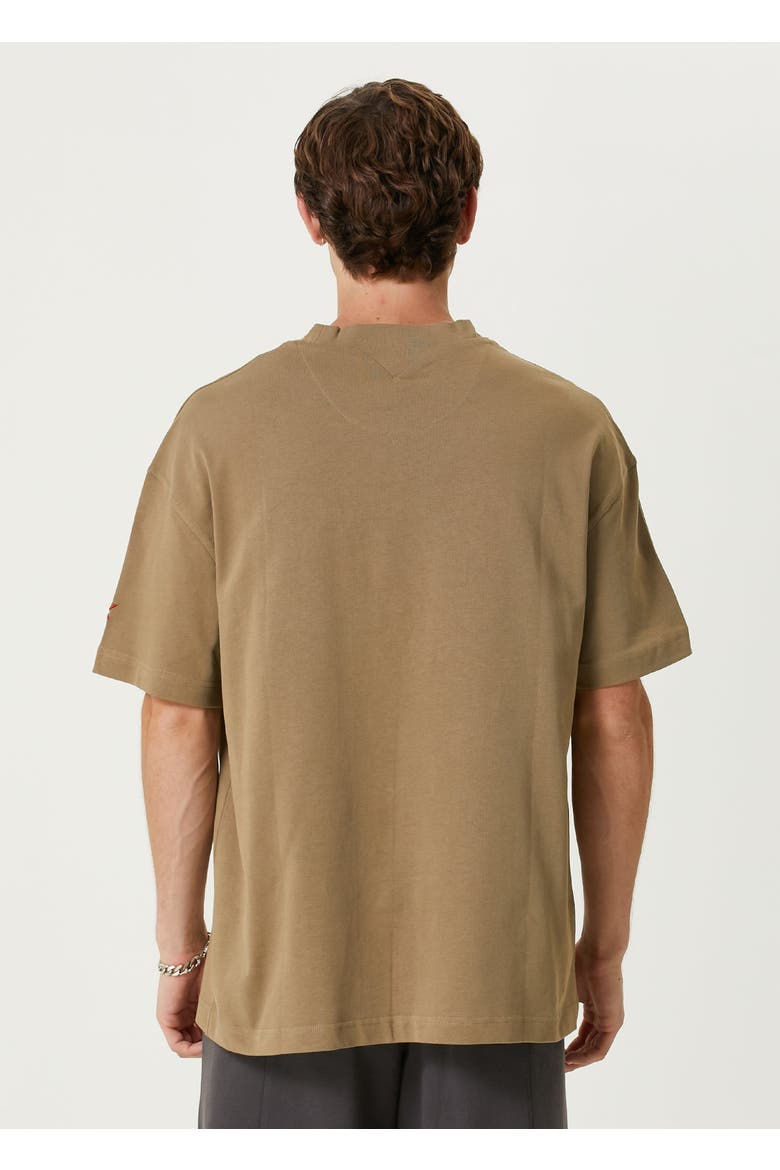 Cotton Tee With Emboss Detail, Alternate, color, Green