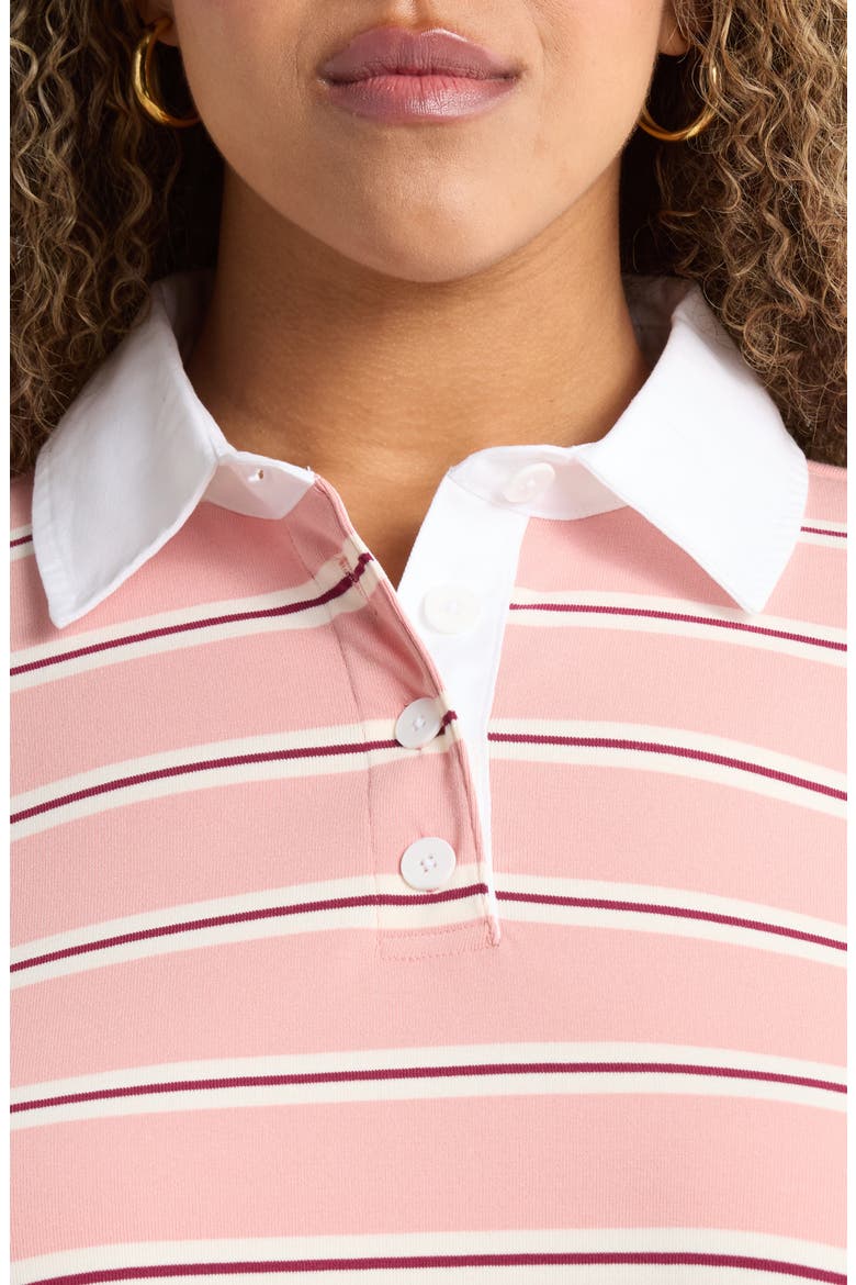 Stripe Long Sleeve Rugby Polo, Alternate, color, PINK EMILIA STRIPE