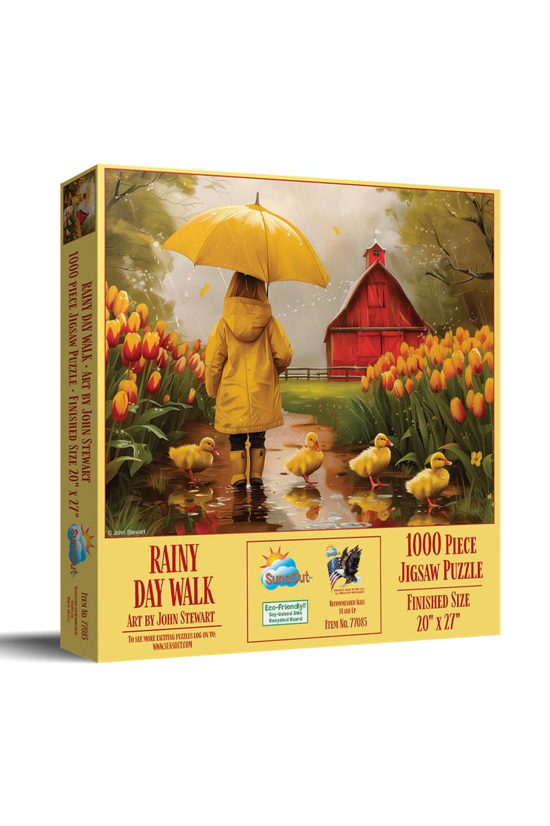Rainy Day Walk 1000 piece Jigsaw Puzzle for Adults, Main, color, Multicolor