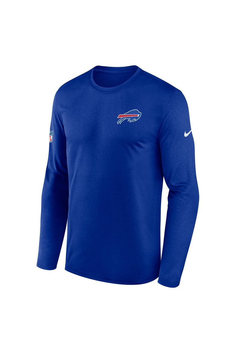 Men's Nike Royal Buffalo Bills Sideline Small Logo Legend Dri-FIT Long Sleeve T-Shirt, Alternate, color, Royal