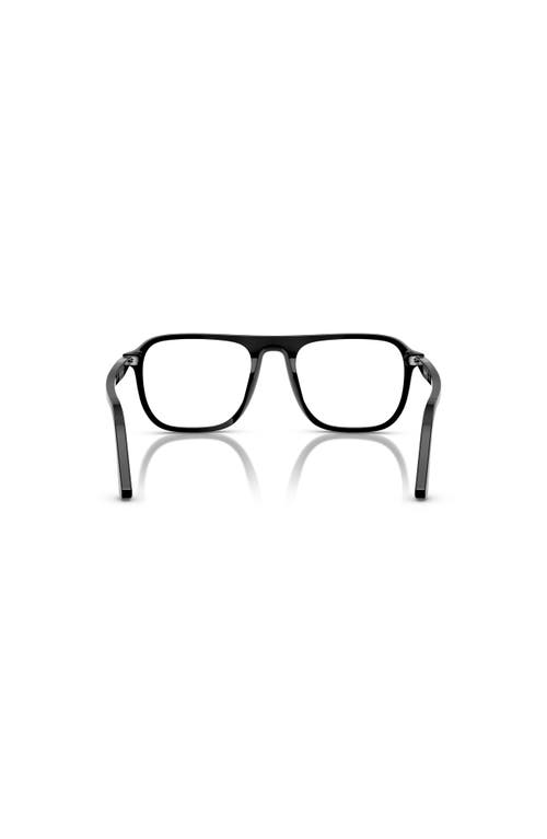 Persol 53mm Square Optical Glasses In Black