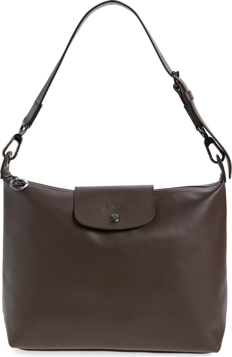Longchamp Medium Le Pliage Xtra Leather Hobo Bag, Main, color, Mocha