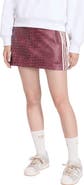 adidas Originals Croc Embossed Faux Leather Miniskirt