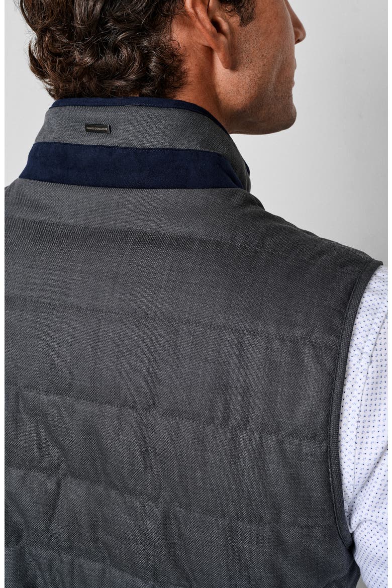 Wool Quilted Vest, Alternate, color, STEEL