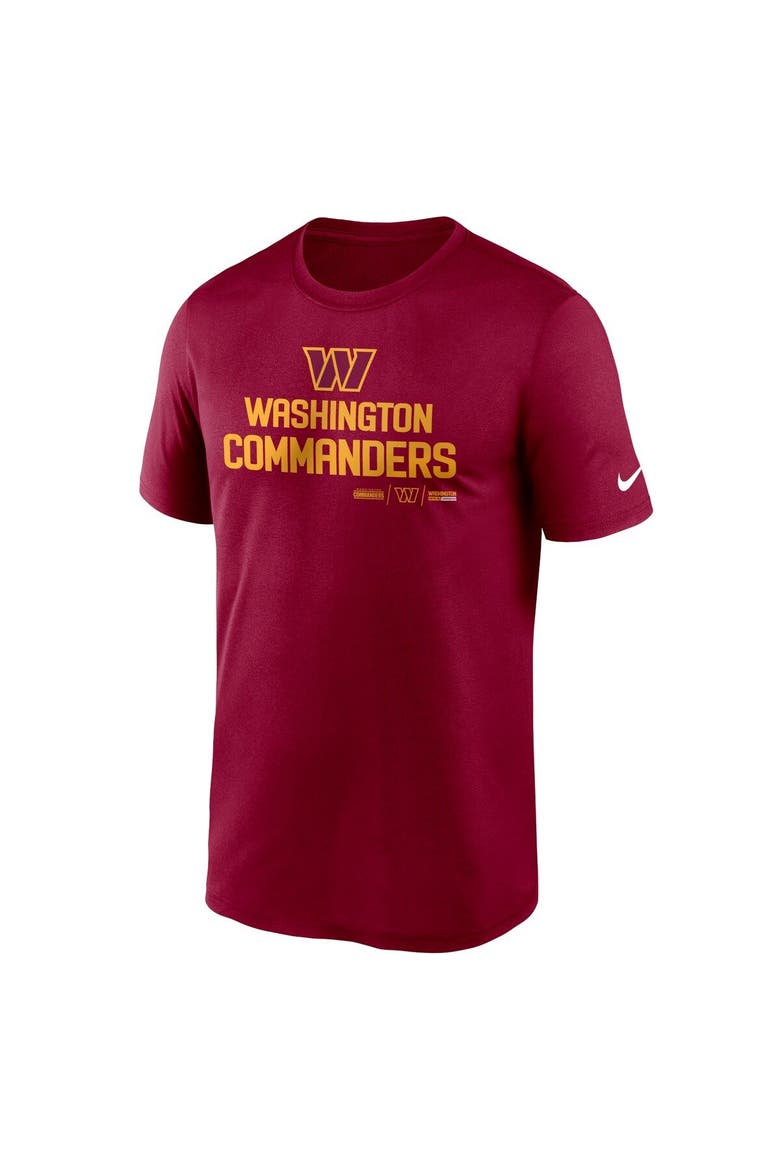 Men's Nike Burgundy Washington Commanders Legend Community Performance T-Shirt, Alternate, color, Burgundy