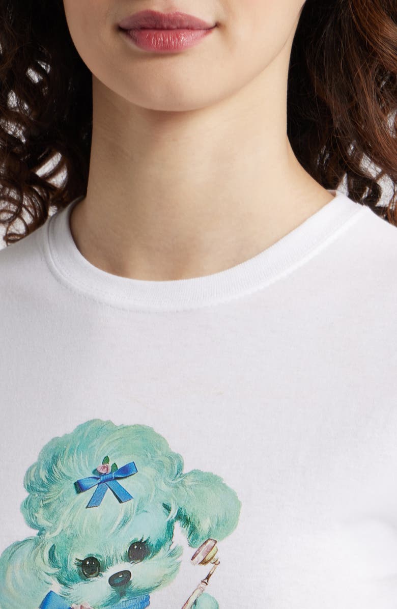 NASTY GAL Calling My Daddy Graphic Baby Tee, Alternate, color, 