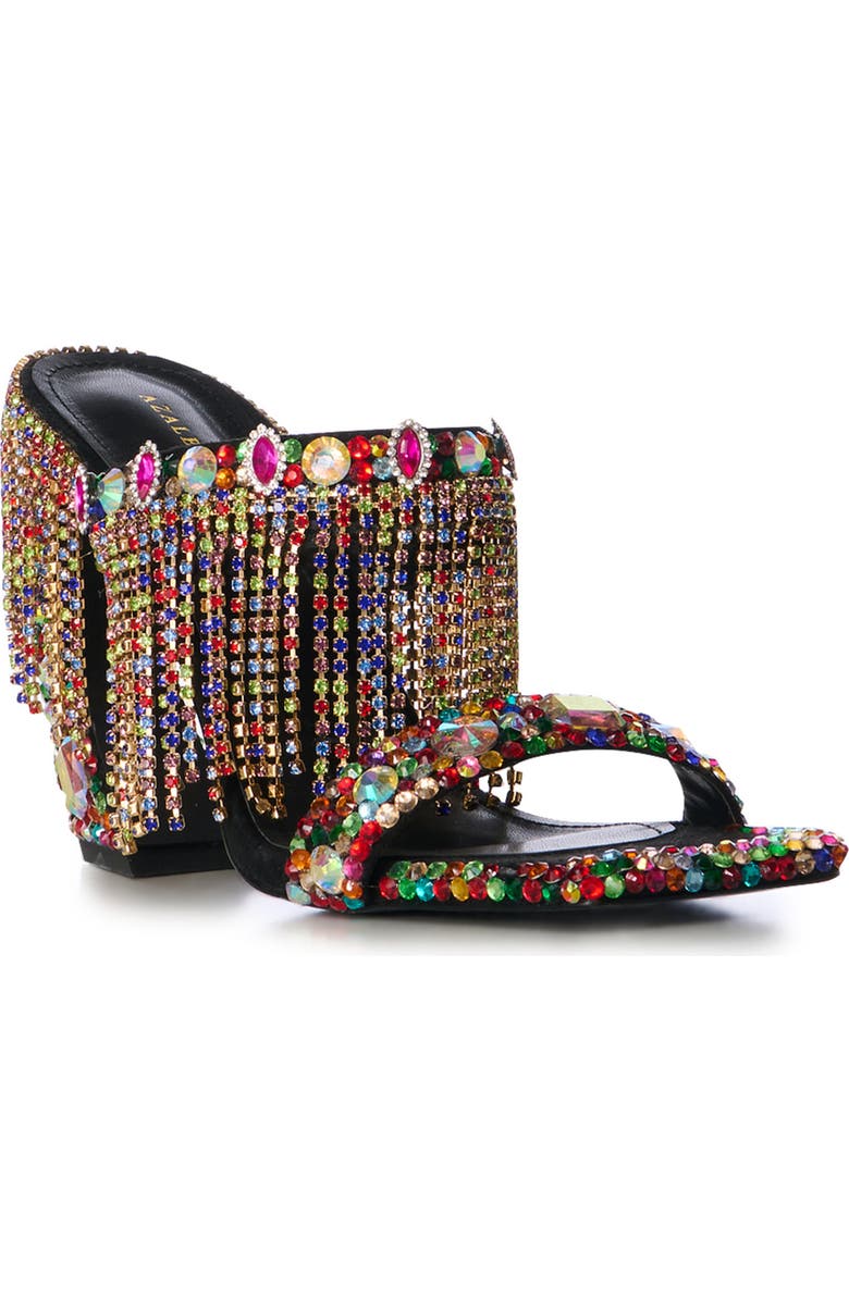AZALEA WANG Spiced Multicolor Fringe Sandal, Main, color,