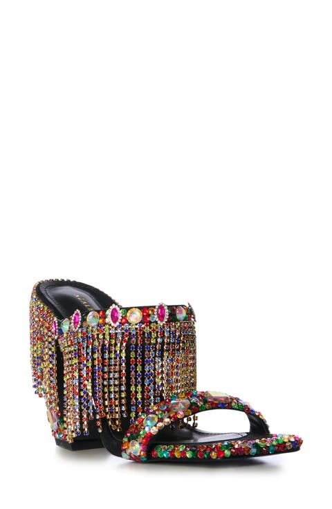 Spiced Multicolor Fringe Sandal (Women)