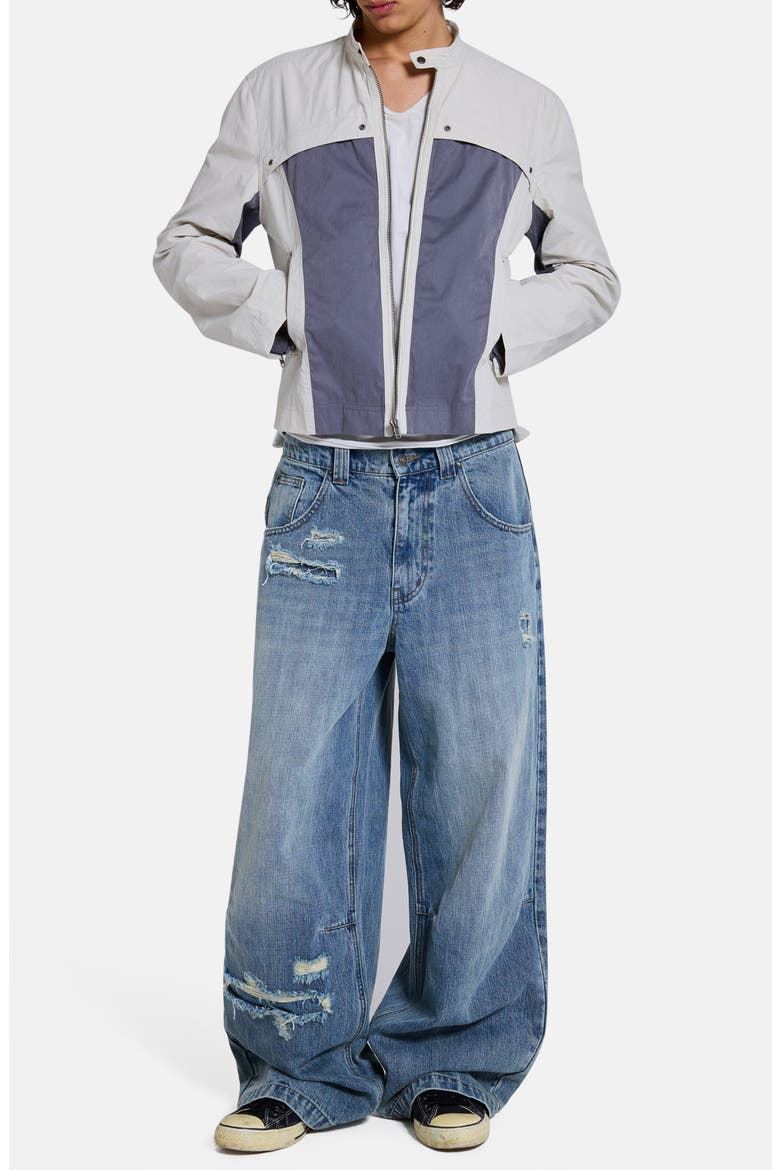 USA Flag Appliqué Low Rise Colossus Jeans, Alternate, color, DENIM