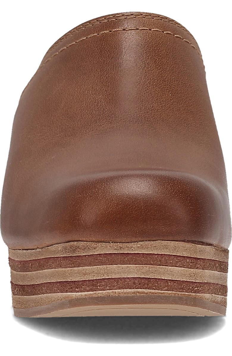 Frye Campus Leather Clog, Alternate, color, Saddle
