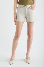 FRAME The Off Duty Drawstring Cotton & Linen Shorts