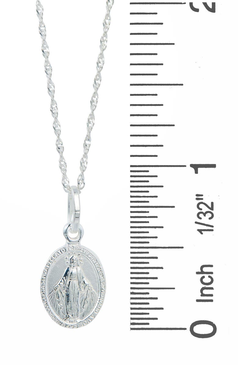 SAVVY CIE JEWELS Miraculous Virgin Mary Pendant Necklace, Alternate, color, White Gold
