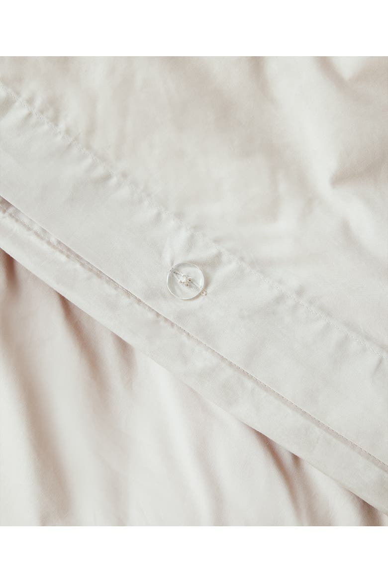 Organic Cotton Organic Cool-Air Percale Duvet Cover, Alternate, color, Bone