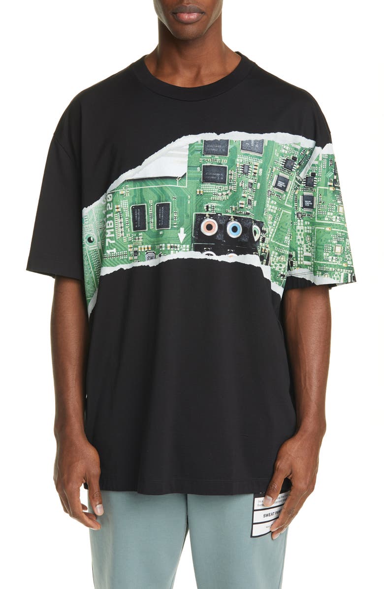 Maison Margiela Circuit Oversize Graphic Tee, Main, color,