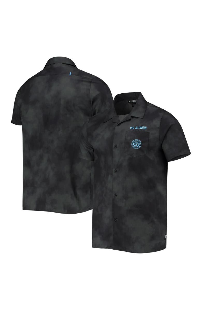 THE WILD COLLECTIVE Men's The Wild Collective Black Philadelphia Union Abstract Cloud Button-Up Shirt, Main, color, 