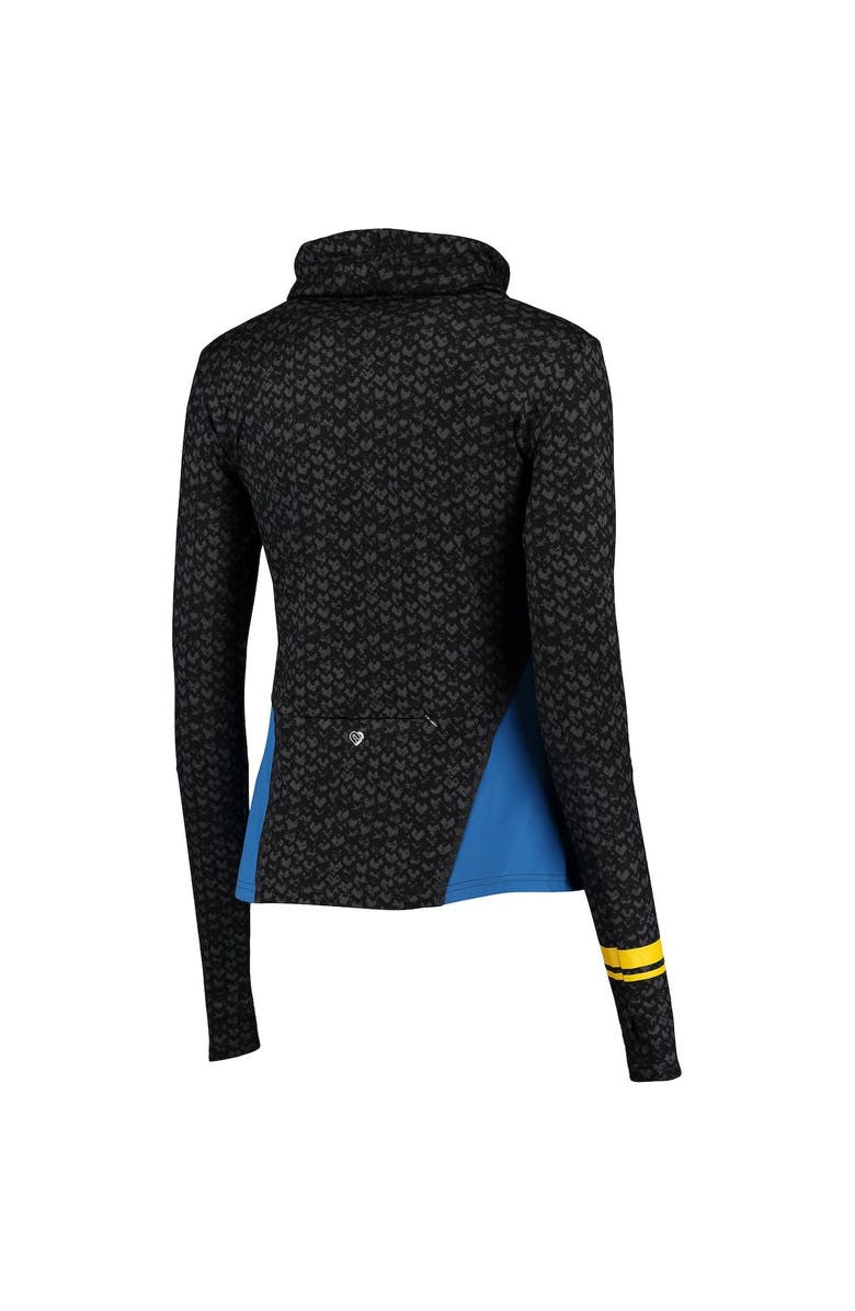 COLOSSEUM Women's Colosseum Black/Blue UCLA Bruins Scaled Cowl Neck Pullover Hoodie, Alternate, color, 