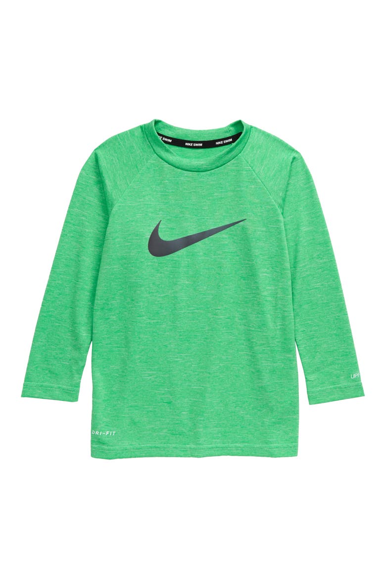Kids' Long Sleeve Rashguard, Main, color, GREEN