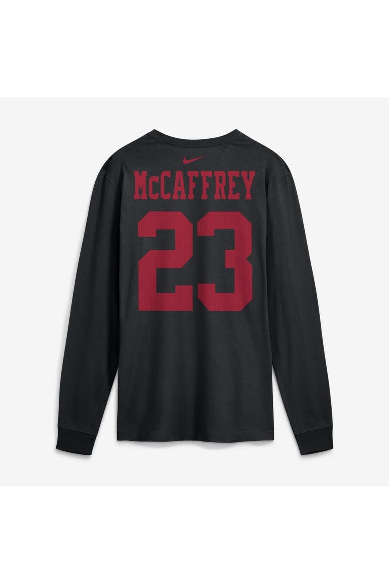 Men's Nike Christian McCaffrey Black San Francisco 49ers Name & Number Long Sleeve T-Shirt, Alternate, color, Black