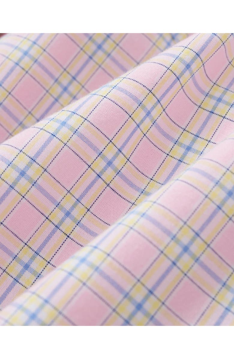 Petite Plume Plaid Cotton Twill Pajamas, Alternate, color, Pink