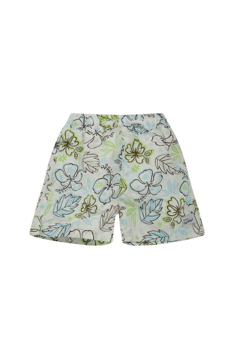 Flap Happy Boys UPF 50+ Wesley Swim Trunks with Mesh Liner, Main, color, Vintage Paradise