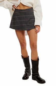 Free People Paradise Found Plaid Skort