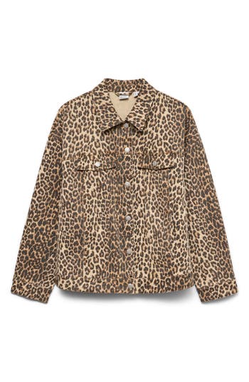 Vero Moda Tessa Oversize Trucker Jacket In Brown