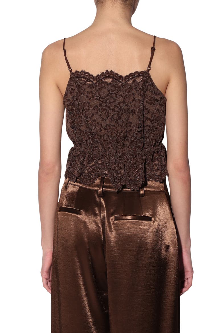 Lola Scalloped Lace Camisole, Alternate, color, CHOCOLATE LACE