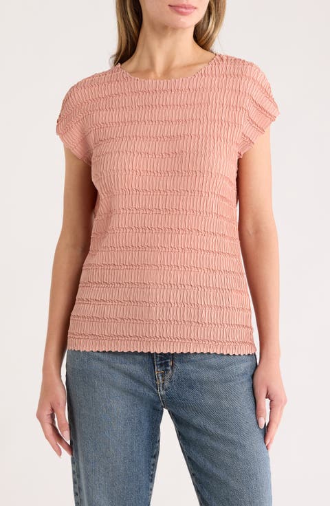 Boat Neck Cap Sleeve Top