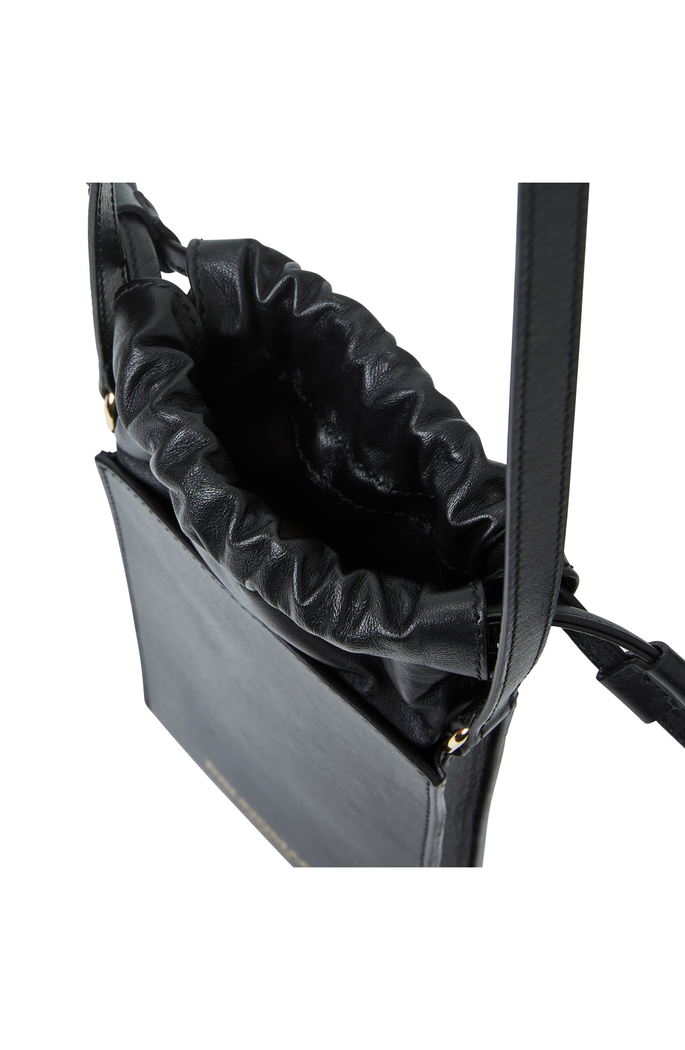 Bruno Magli Luna Drawstring Pouch, Alternate, color, Black