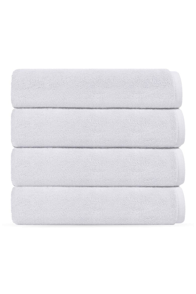 Puresoft 4-Piece Turkish Cotton Hand Towels, Main, color, WHITE
