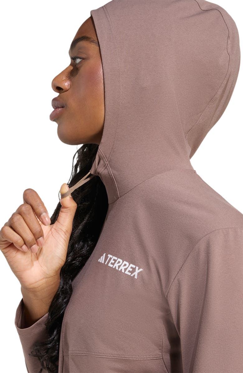 adidas Terrex Multi Climacool Hooded Pullover, Alternate, color, Earth Strata