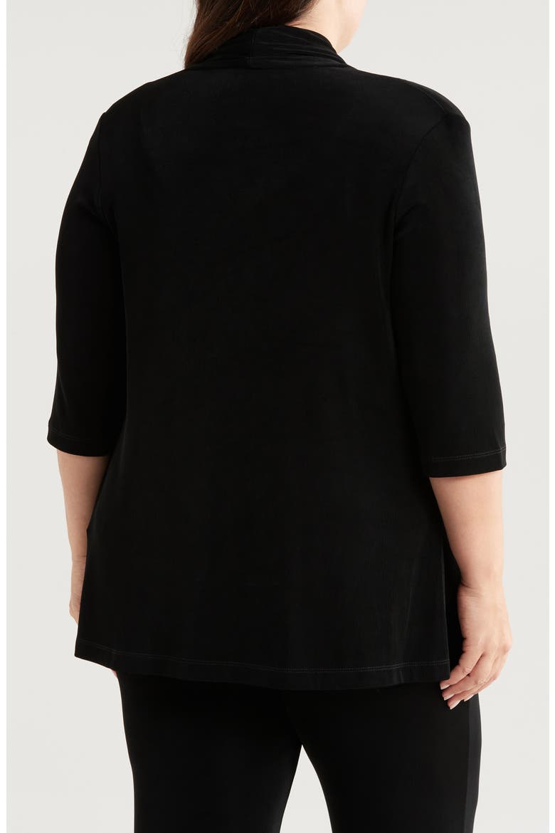Classic Knit Open Front Jacket, Alternate, color, BLACK