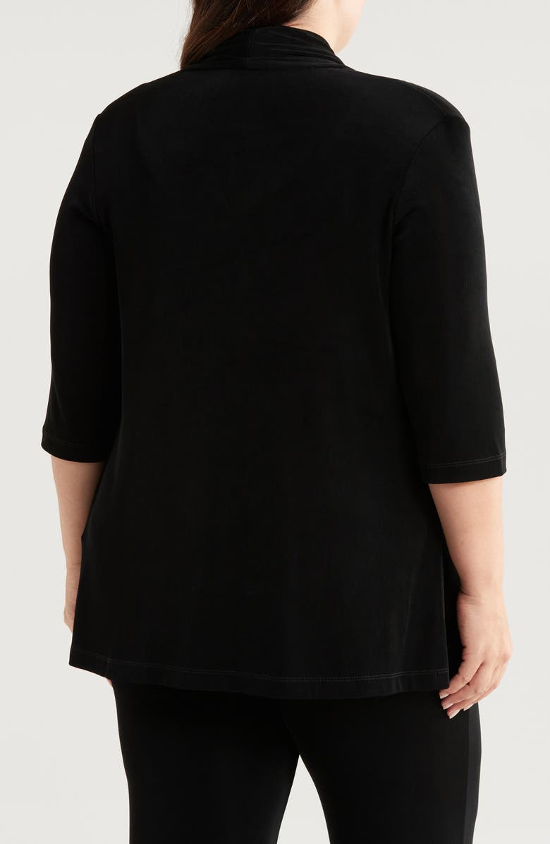 Vikki Vi Classic Knit Open Front Jacket, Alternate, color, Black