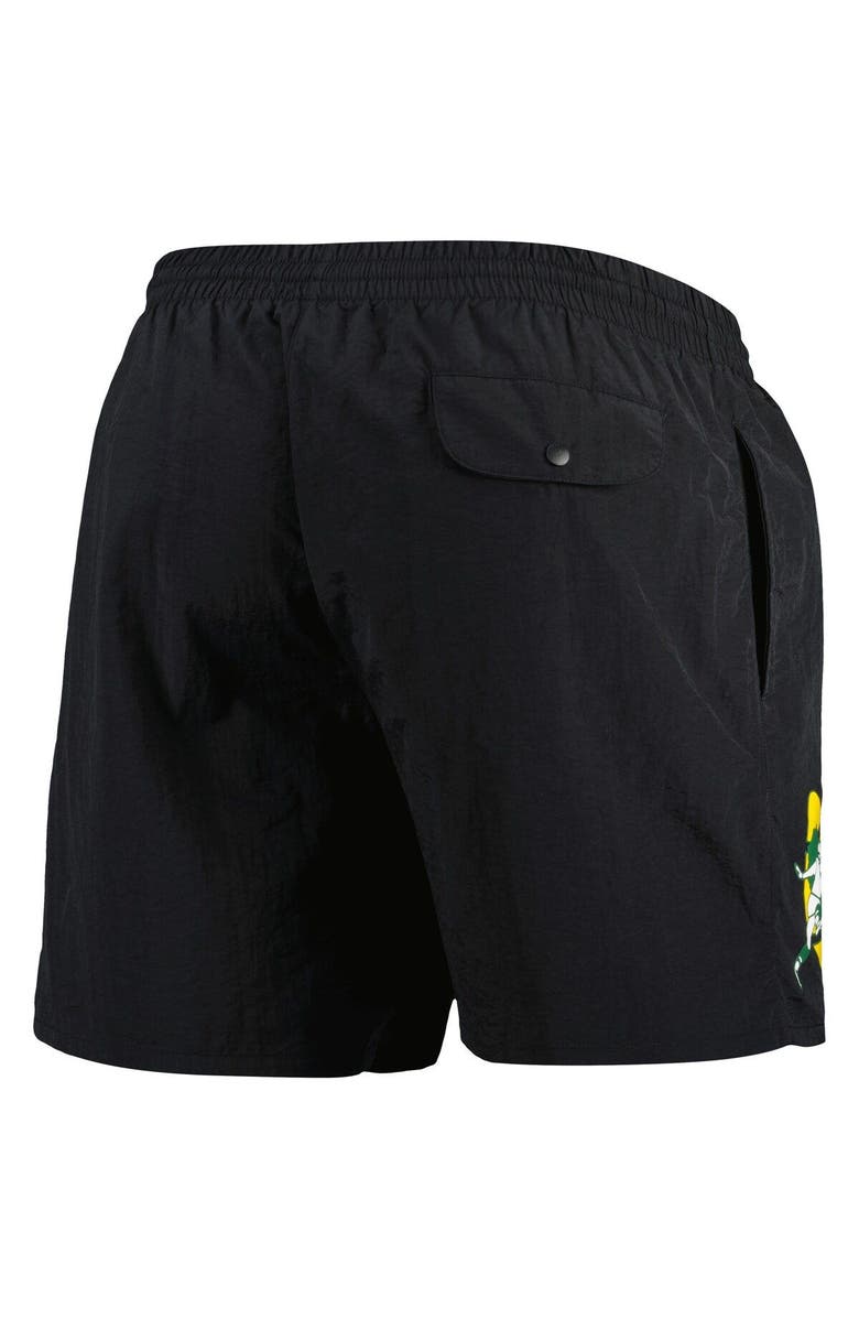 Mitchell & Ness Men's Mitchell & Ness Black Green Bay Packers Team Essentials Nylon Shorts, Alternate, color, Black
