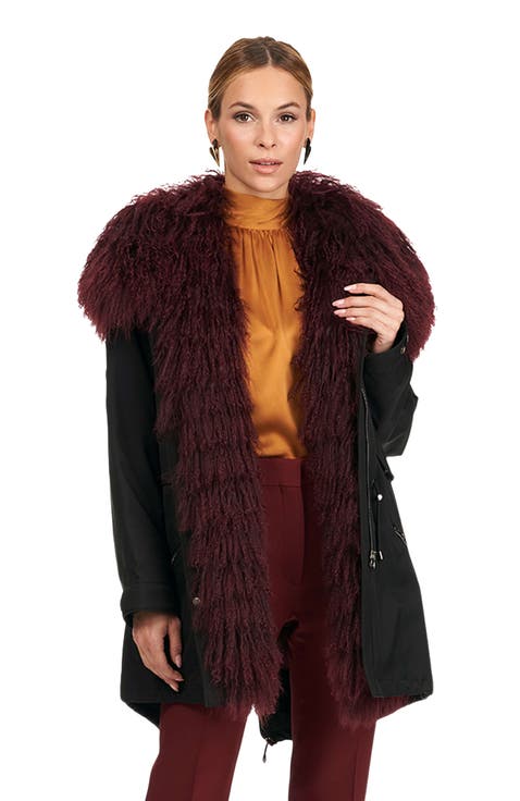 Parka With Lamb Tuxedo And Hood