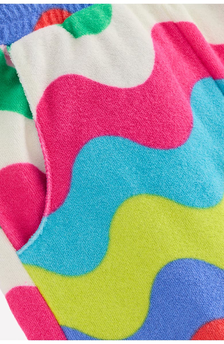 Mini Boden Wide Leg Toweling Trousers, Alternate, color, Multi Wave Stripe