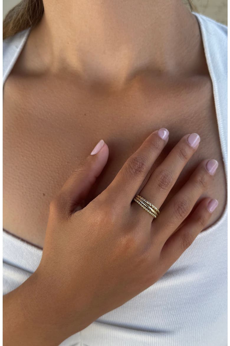 3-Piece Stackable Ring Set, Alternate, color, GOLD