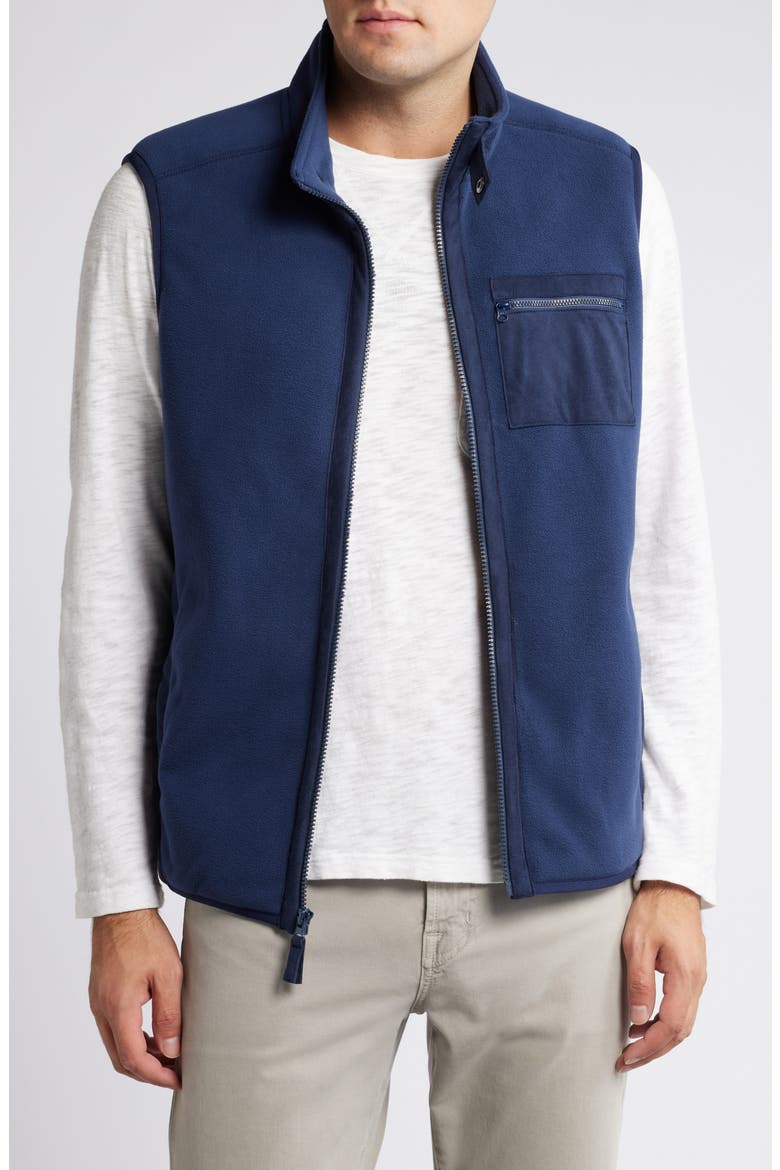 Olympic Bay Polar Fleece Vest, Main, color, OCEAN DEEP