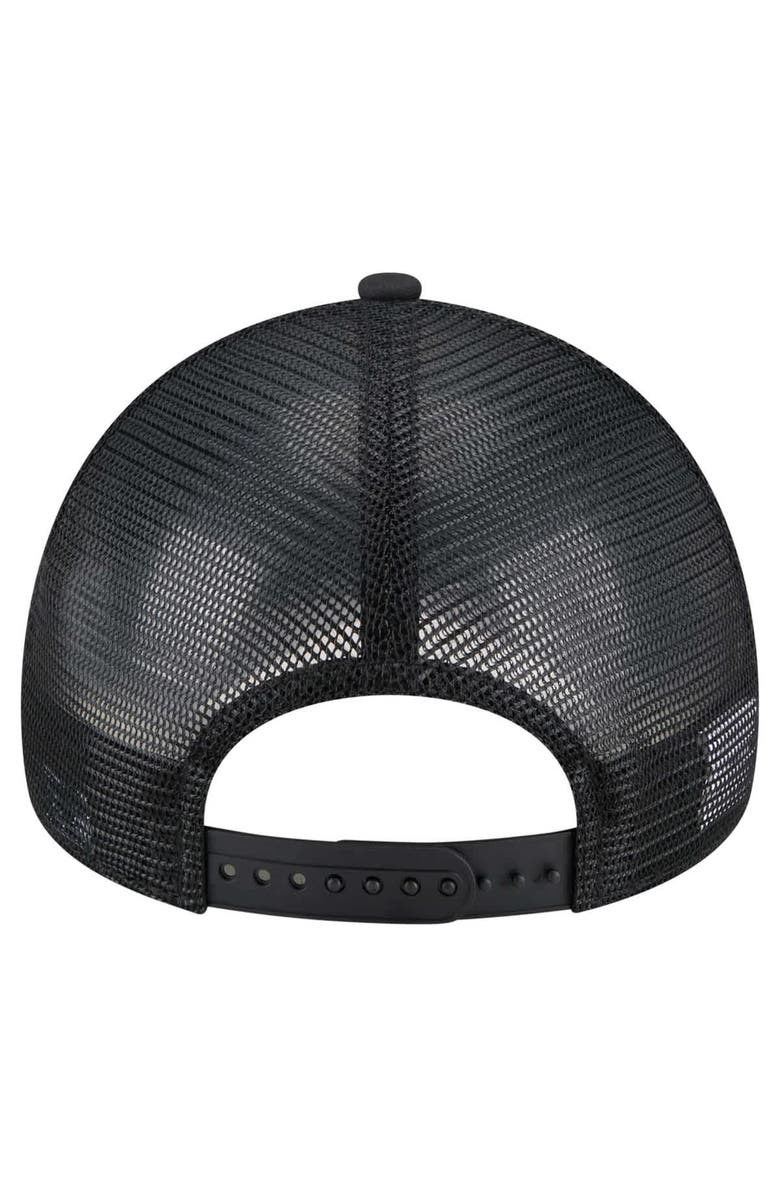 New Era Men's New Era Black Chicago White Sox 9FORTY A-Frame Trucker Adjustable Hat, Alternate, color, Black