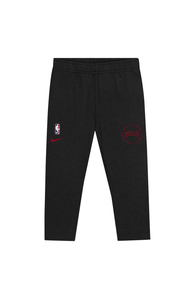 Nike Toddler Nike Black Chicago Bulls Practice Club Pullover Hoodie and Sweatpants Set, Alternate, color,