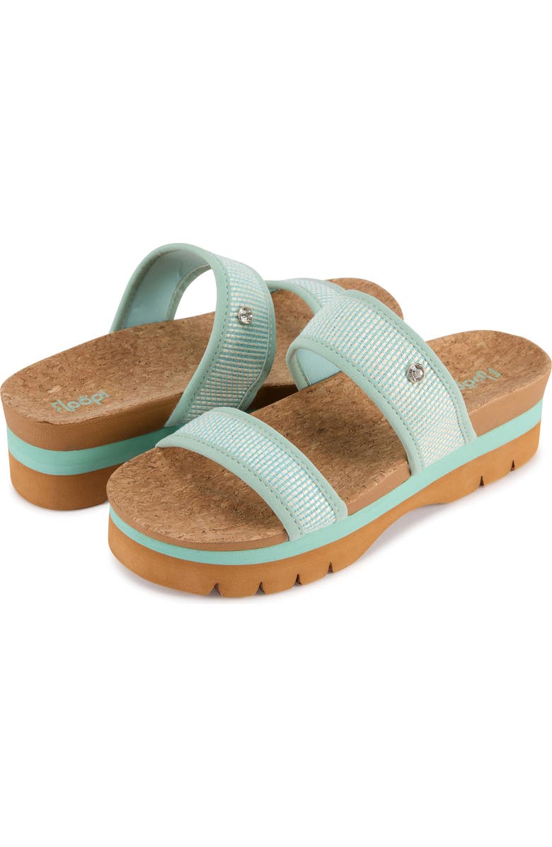FLOOPI Knit Platform Slide Sandal, Alternate, color, Green